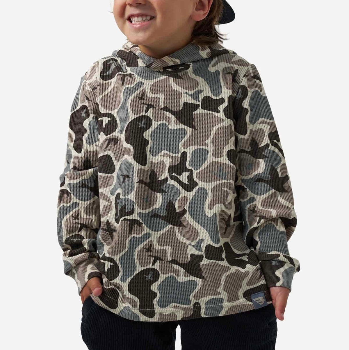 Burlebo Youth Thermal Hoodie-Mallard Mayhem Camo