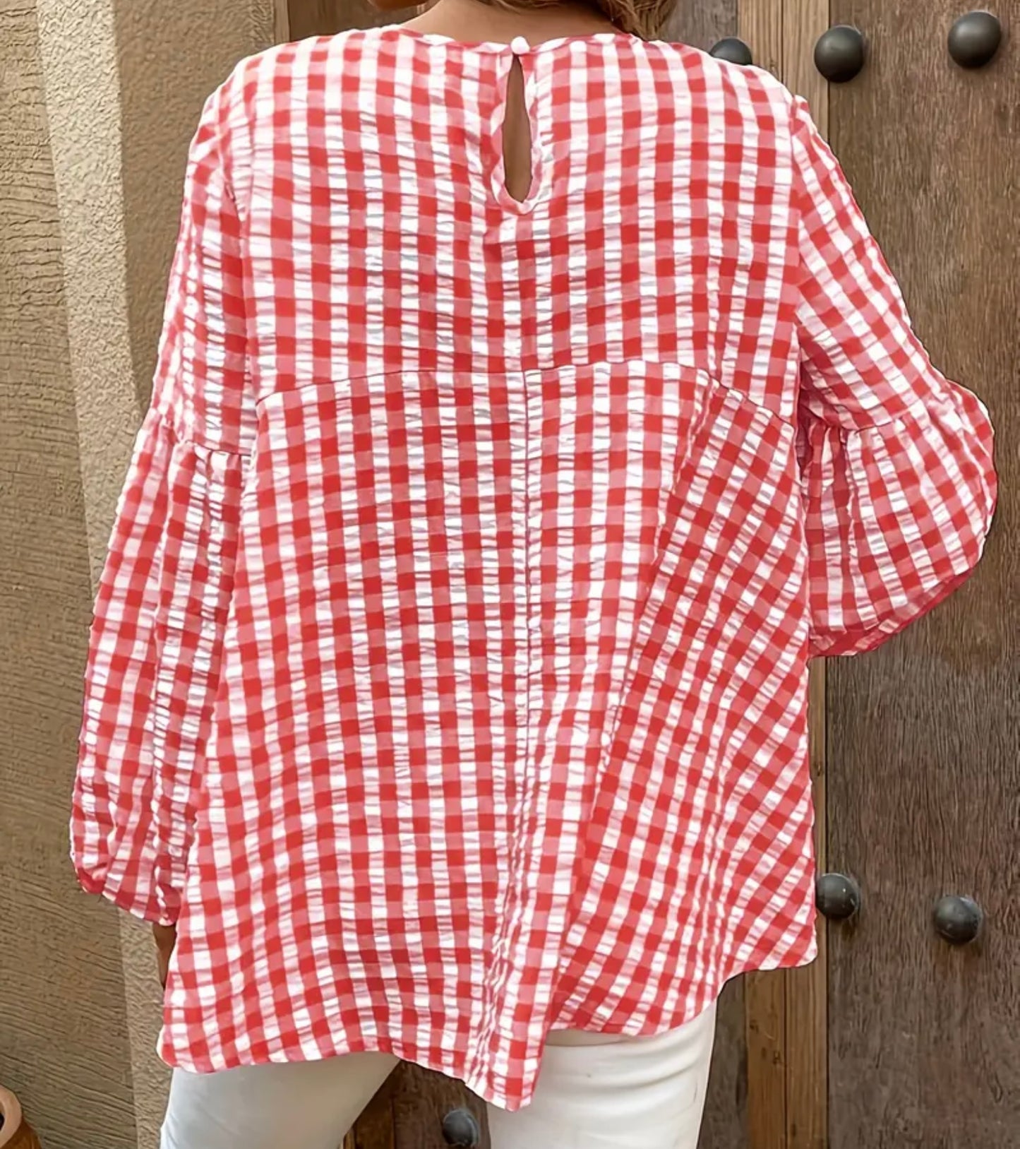 Red Plaid blouse