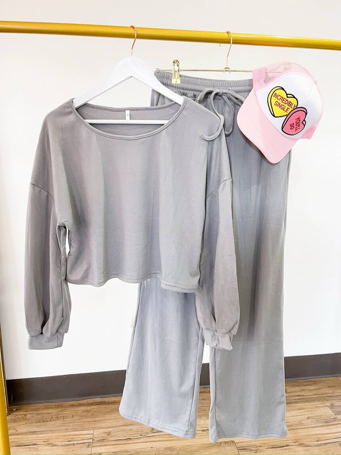 Gray Casual Matching Set