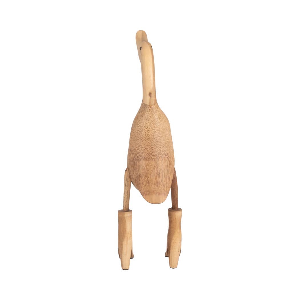 Decorative Figurine - Brown Bamboo Duck in Rainboots, 20 in.