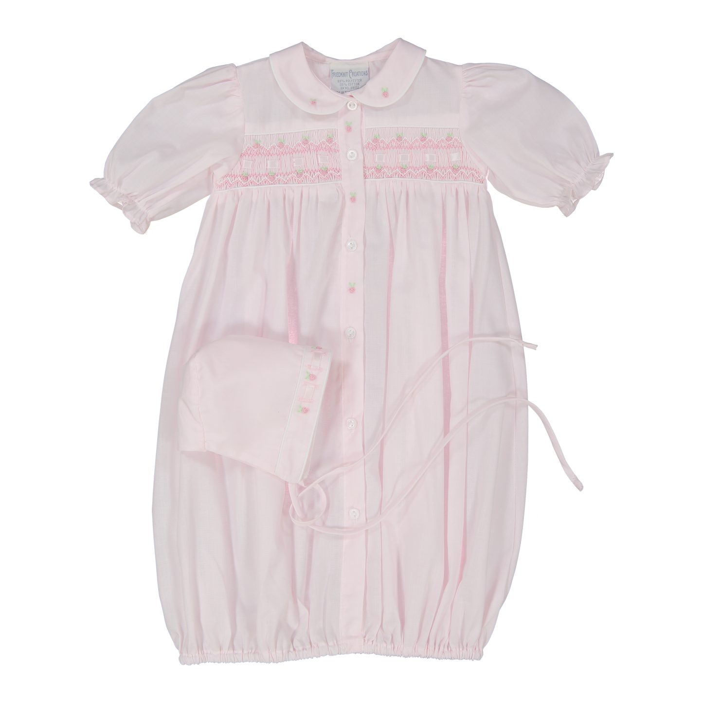 Ribbon Smocked Take Home Gown with Hat