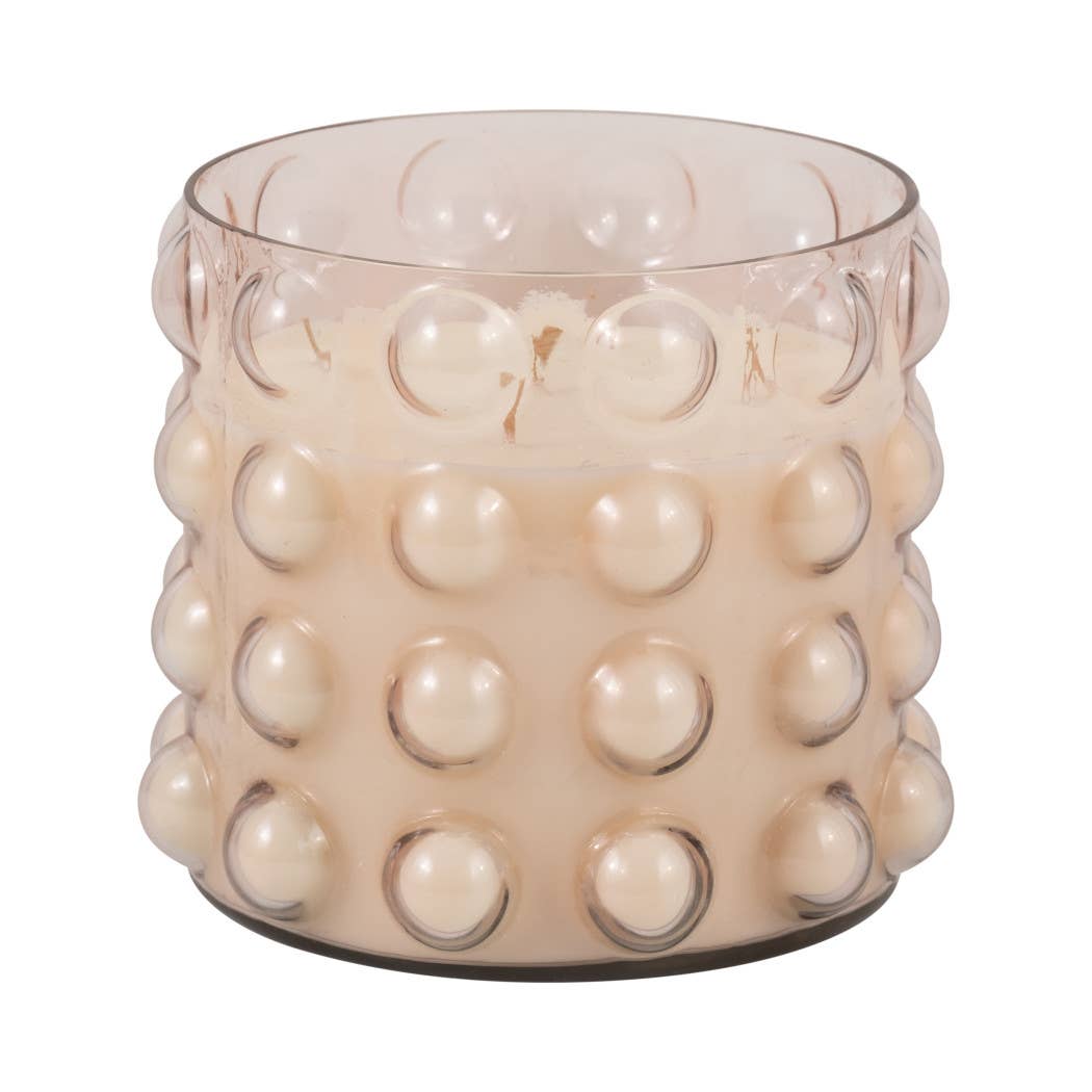Scented Candle - Peony and Blush Suede Bubble Glass, 102 Oz