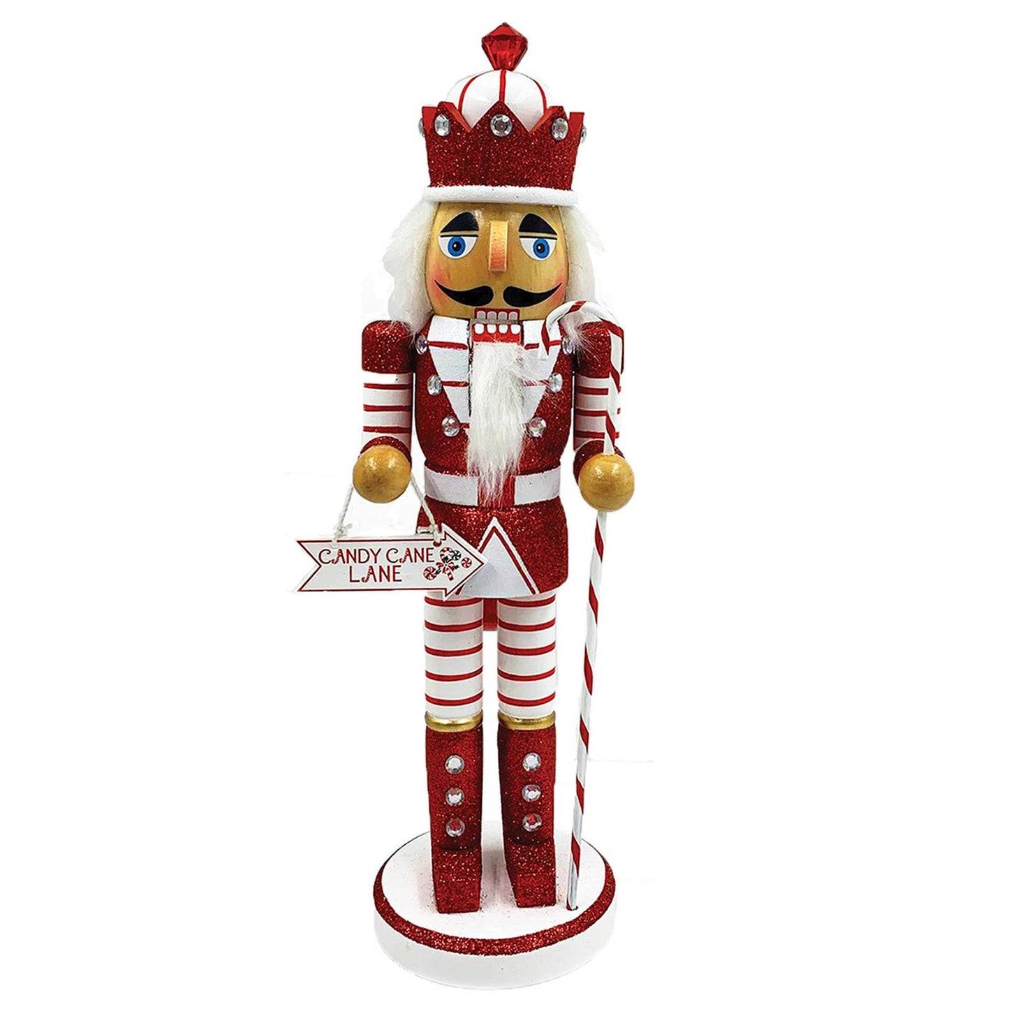 14" Candy Cane King Nutcracker