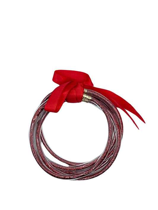 RED METALLIC BANGLE BRACELET