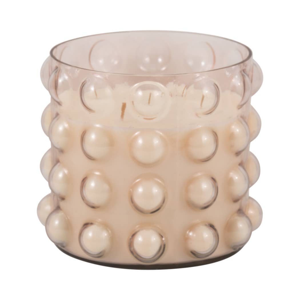 Scented Candle - Peony and Blush Suede Bubble Glass, 102 Oz