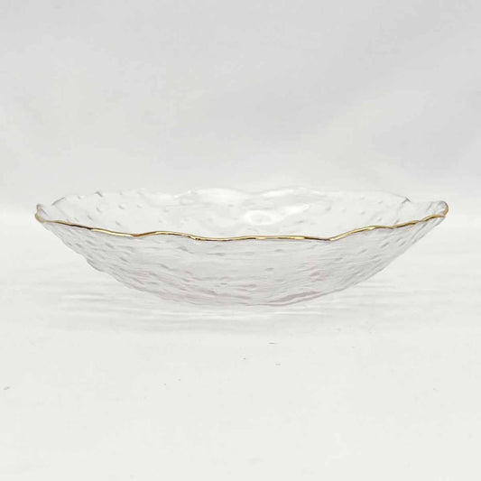 Provence Serving Bowl   Clear/Gold   8"