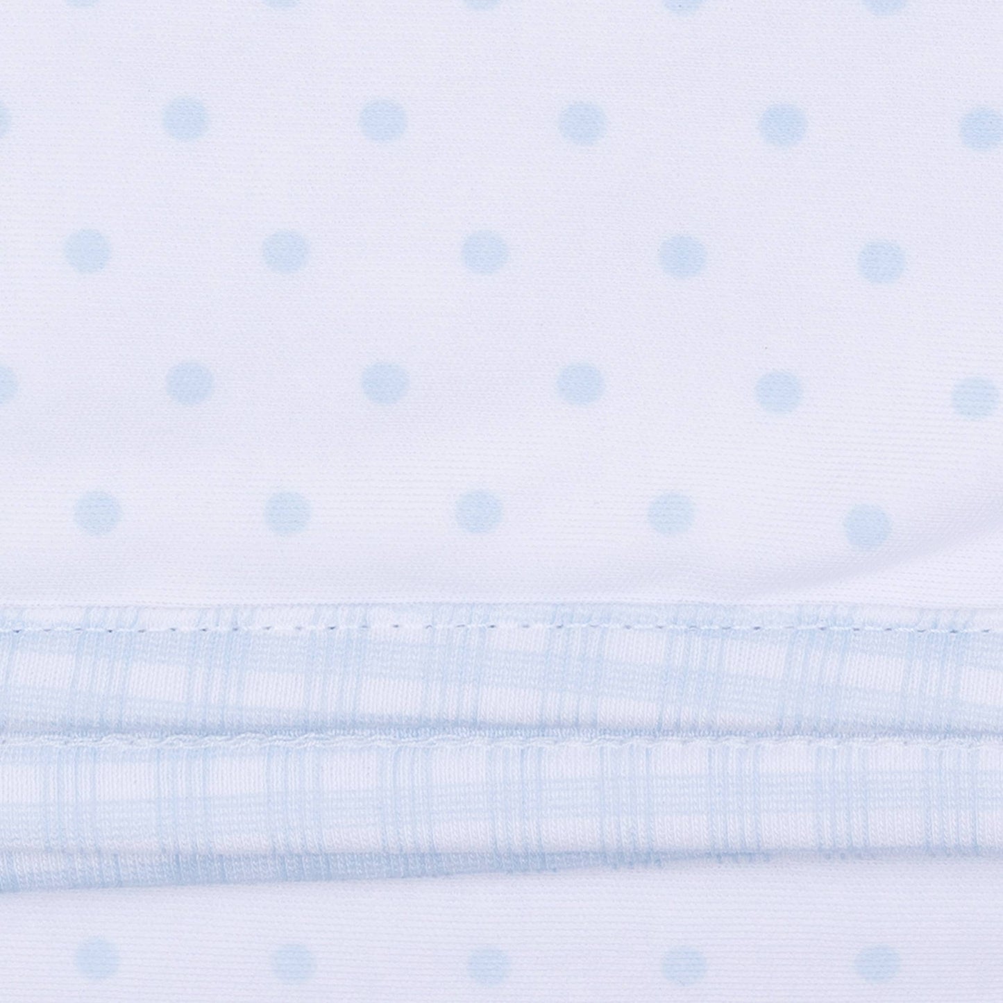 Gingham Dots Smocked Gown - Blue