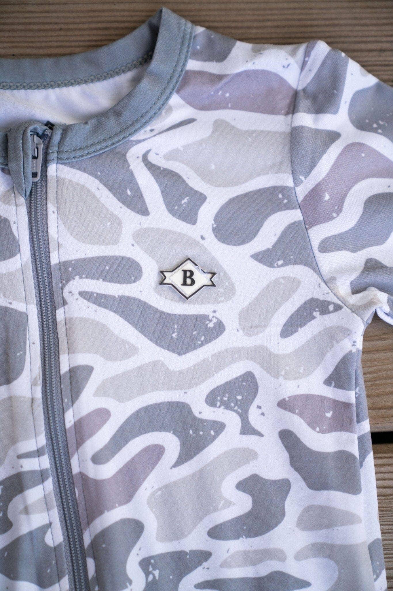 Baby Zip Up - White Camo