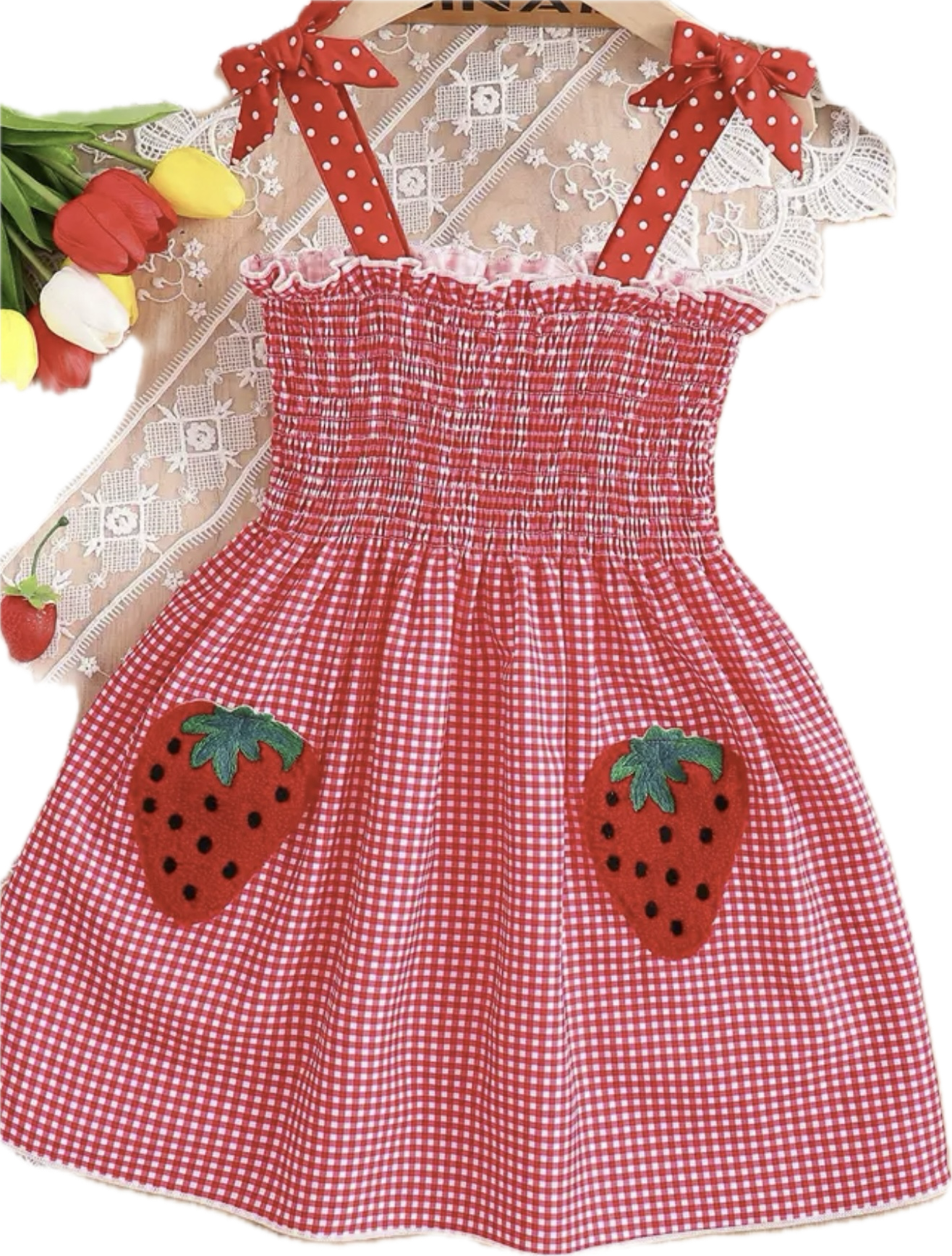 Girls Strawberry Sundress