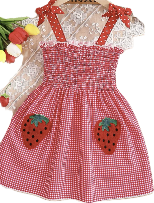 Girls Strawberry Sundress