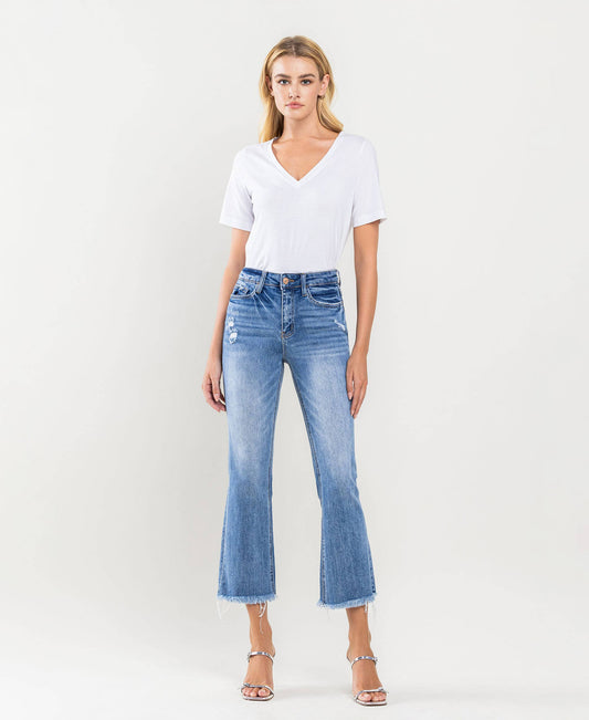 HIGH RISE KICK FLARE JEANS V3076