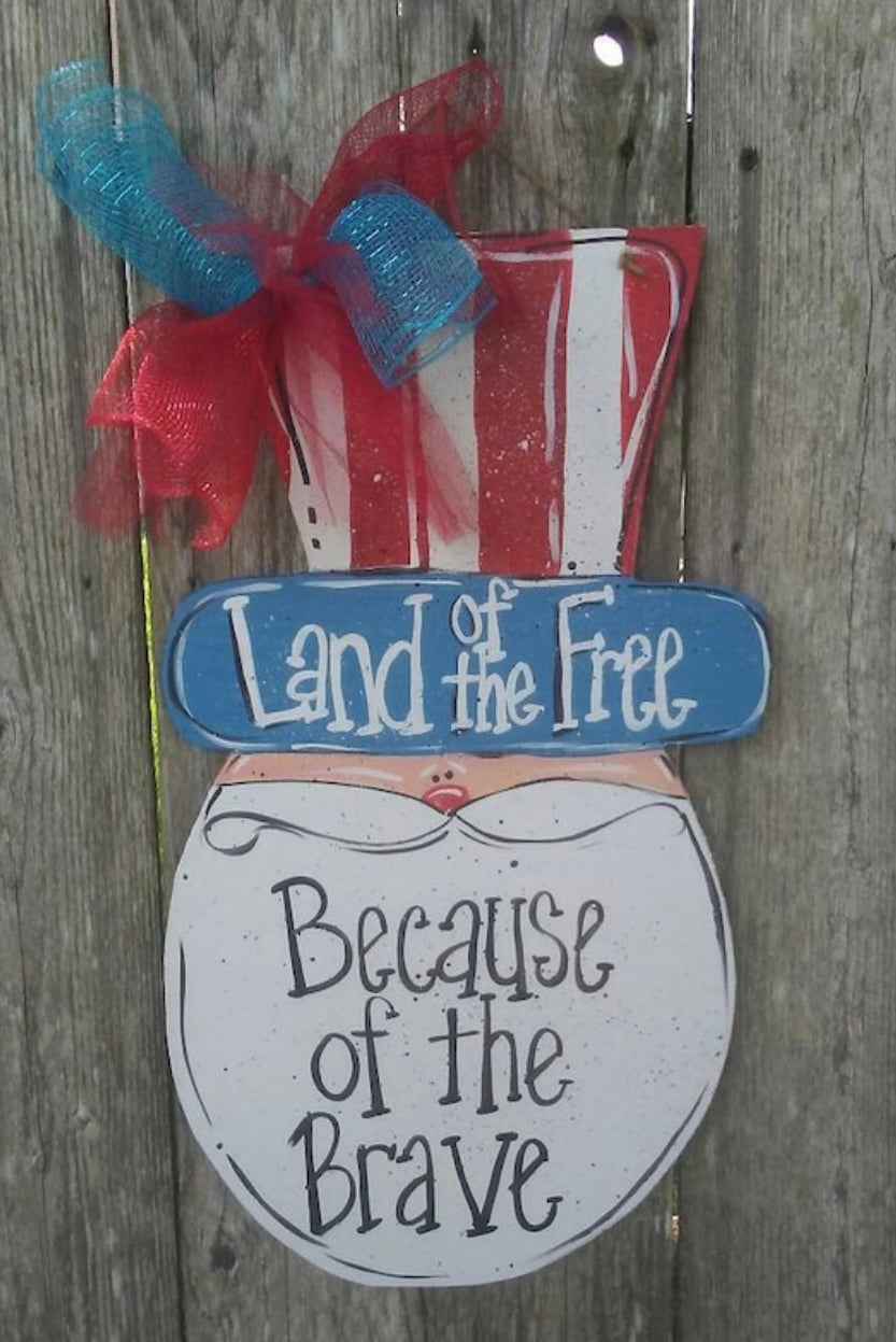 Land of Free Door Hanger