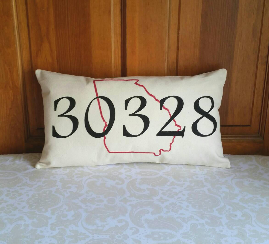 72360 Zip Code with State Outline Lumbar Pillow ARKANSAS