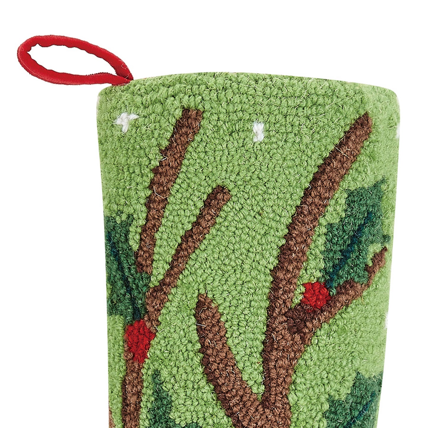 Reindeer with Holly Hook Stocking