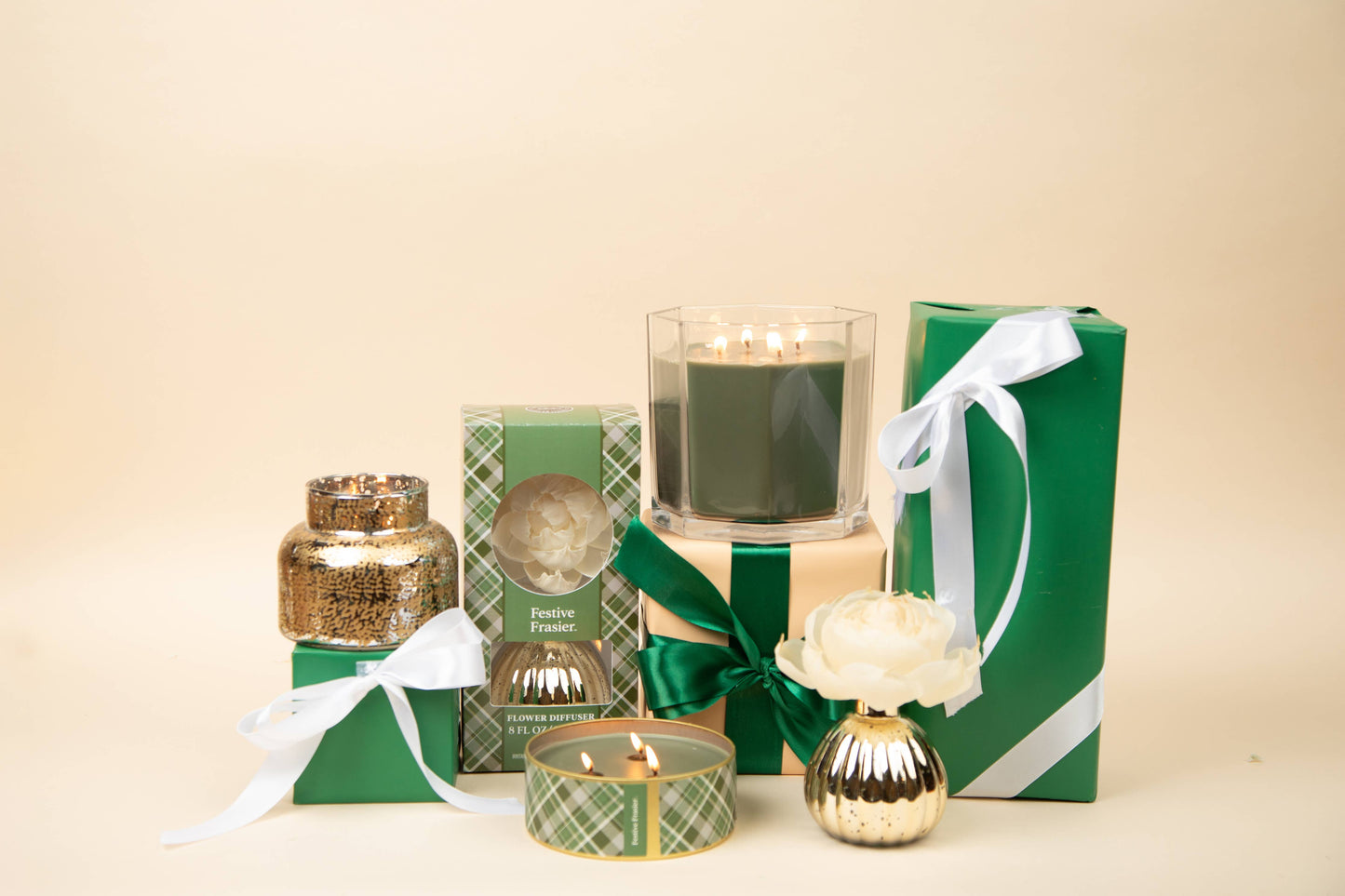 Festive Frasier Holiday Large Decorative Candle | Christmas