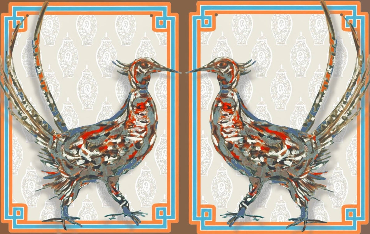 LARGE Designer PAIR of Posh Pheasant Door Hangers