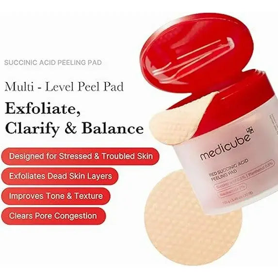 Medicube Red Succinic Acid Peeling Pad with Panthenol 70Pads