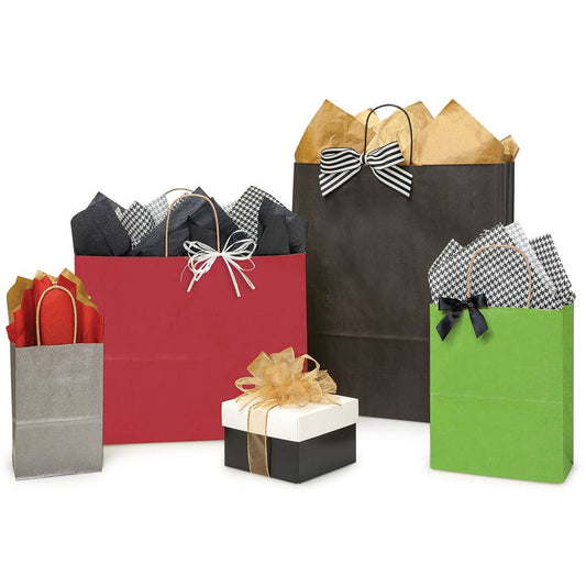 Recycled Kraft Color Paper Retail Shopping Bags