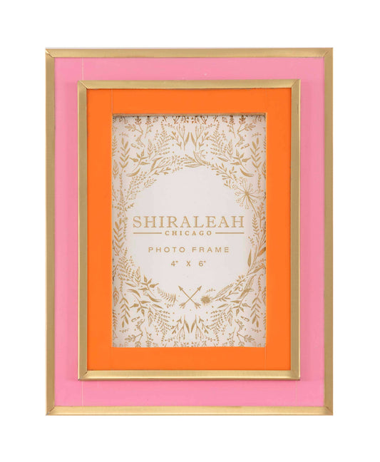 VIVA 4" x 6" LAYERED PICTURE FRAME,PINK