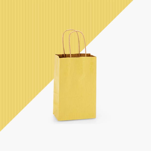 Recycled Shadow Stripe Kraft Paper Shopping Bags