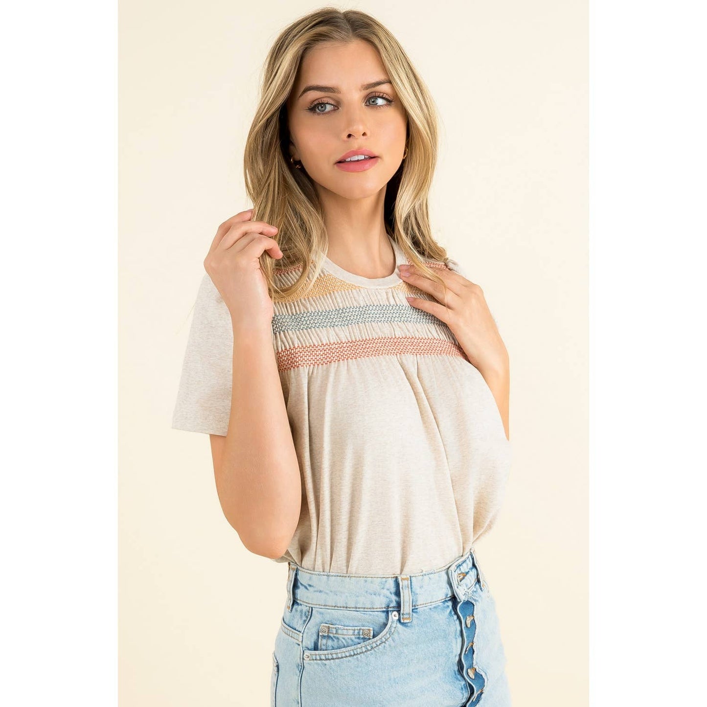 Short Sleeve Knit Top
