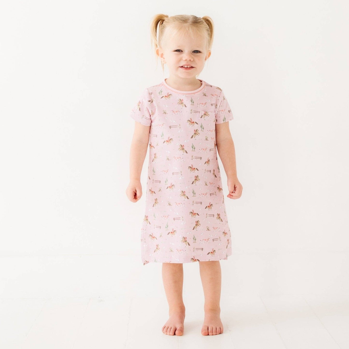 Little Wranglers Nightdress - Dusty Rose