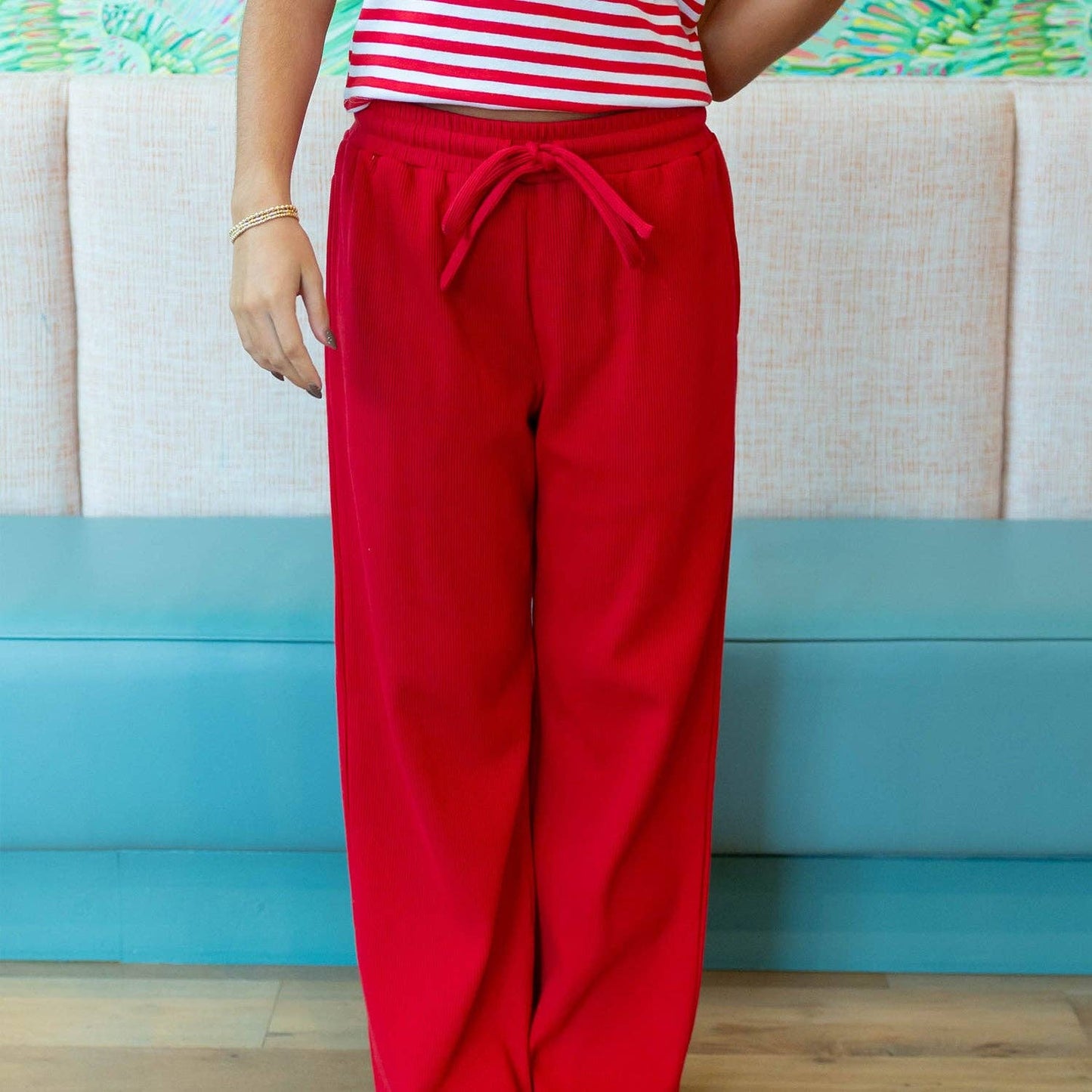LM-WAFFLE PANT-RED