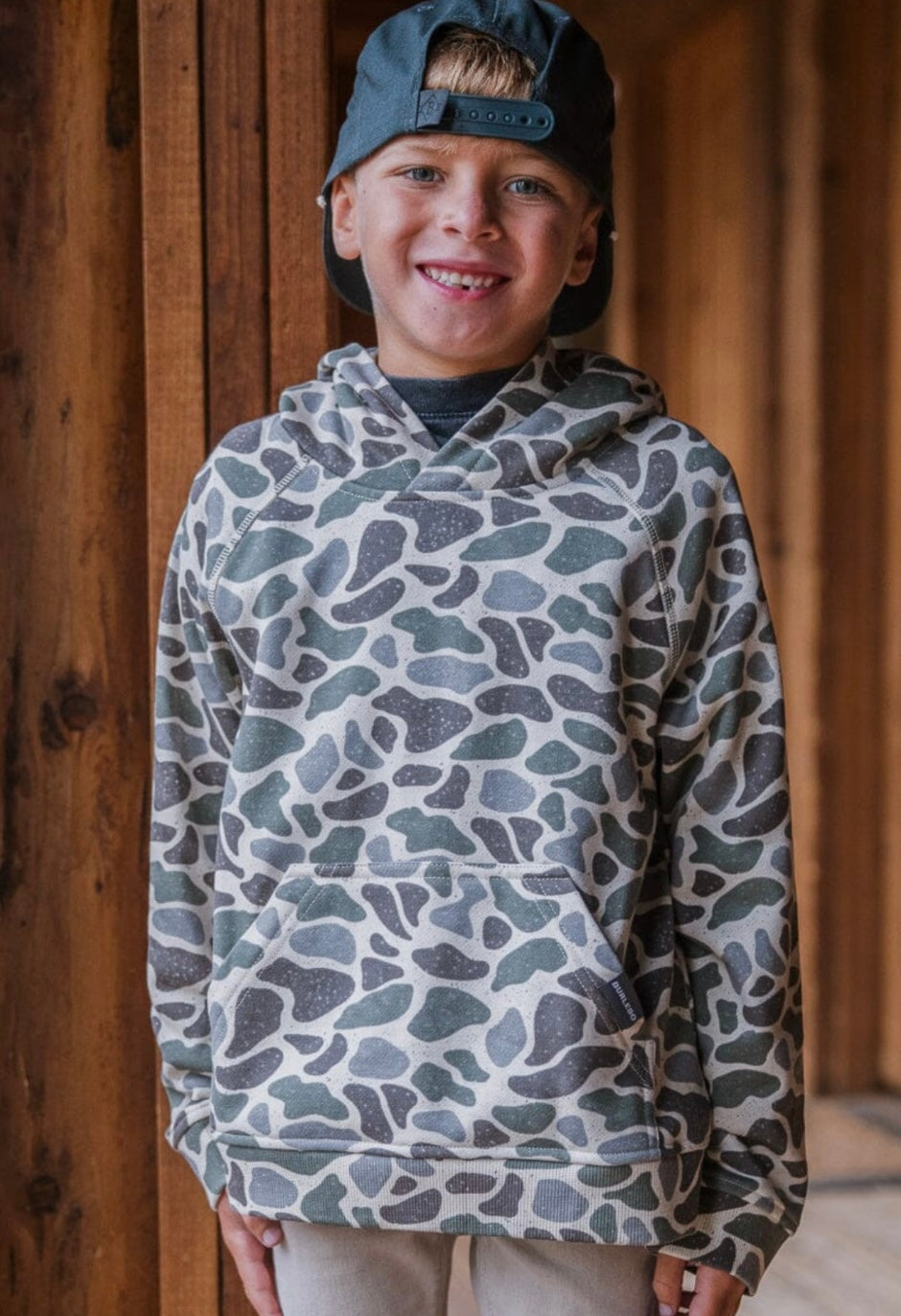 Burlebo Youth Fleece Hoodie Classic Deer Camo