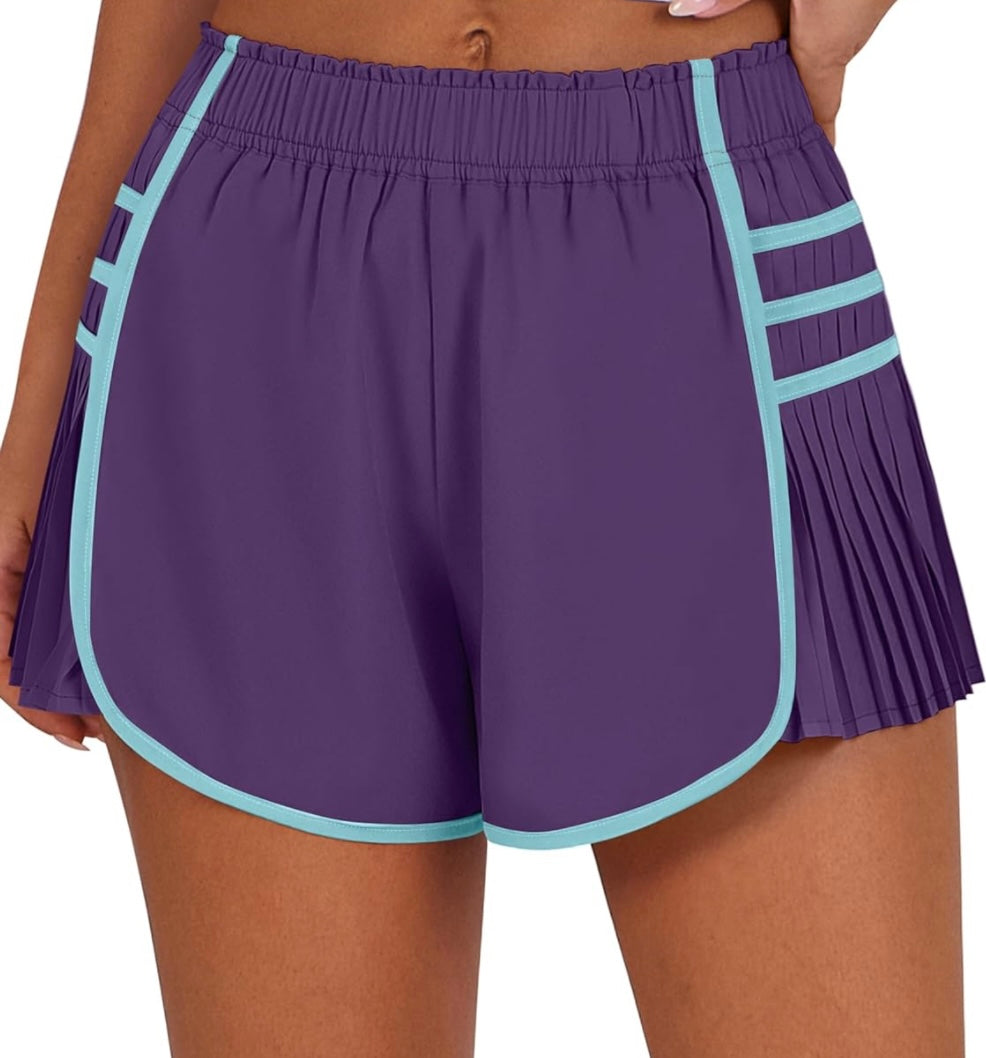 Flowy Pleated Athletic Shorts