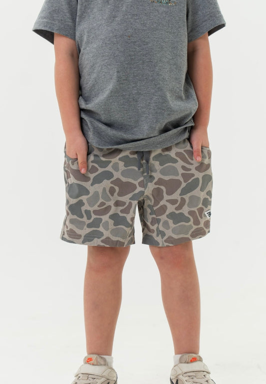 Burlebo Youth Athletic Short - Classic Deer Camo