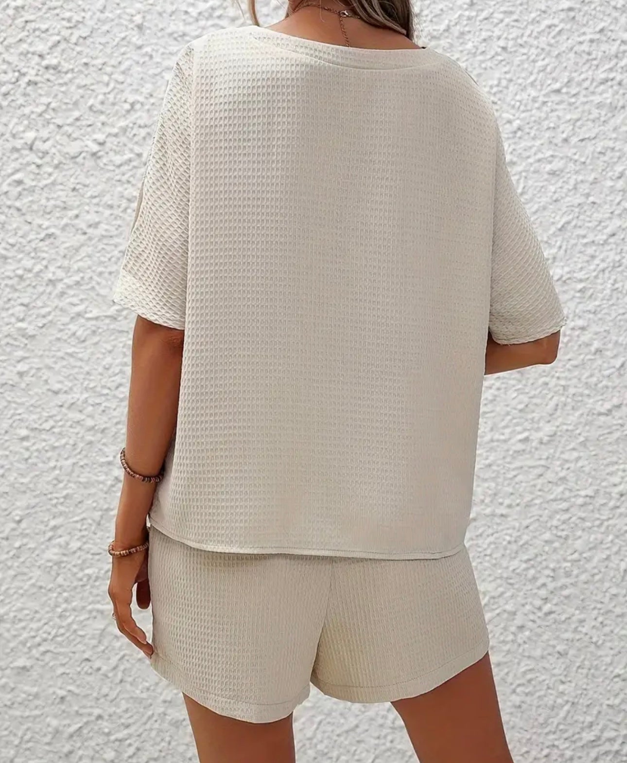 2pc Textured Top & Shorts