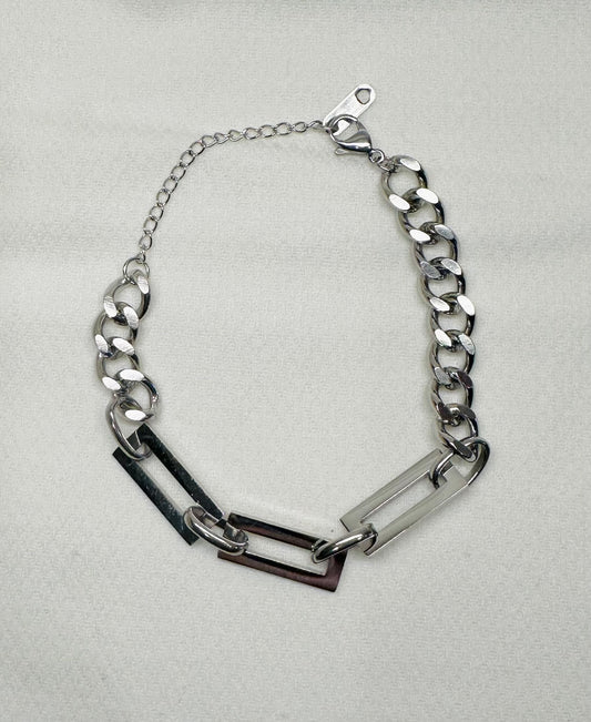 Silver Pain Chain Bracelet