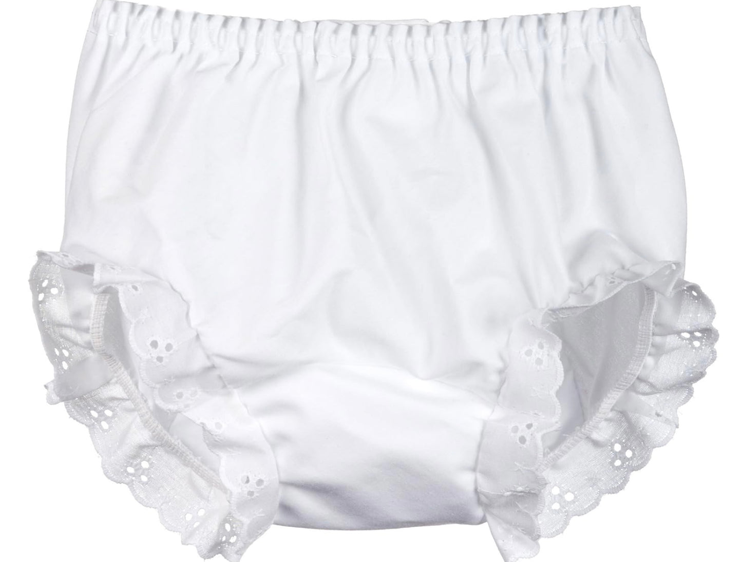 Little Girls White Cotton Double Seat Panty