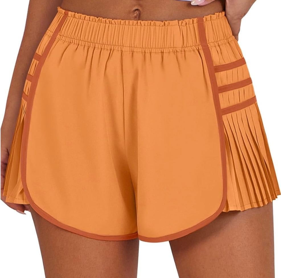 Flowy Pleated Athletic Shorts