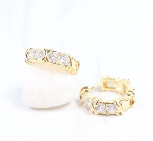 Sykes Crystal Small Hoop Earrings