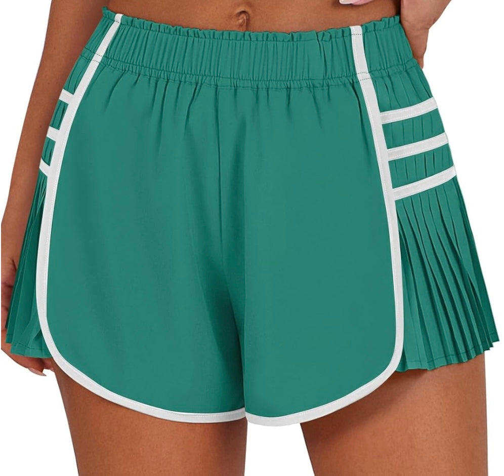 Flowy Pleated Athletic Shorts