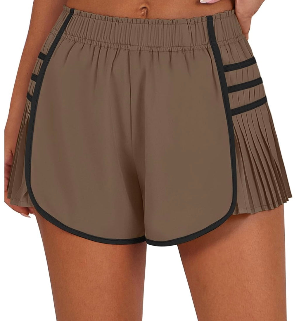 Flowy Pleated Athletic Shorts
