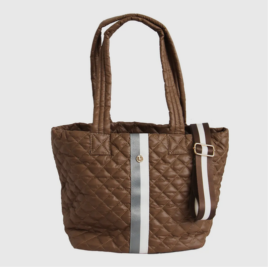 The Debra Diamond Tote Bag in Toffee