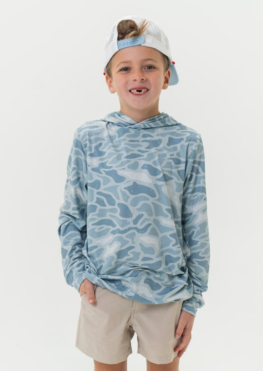 Burlebo Youth Performance Hoodie - Seaside Camo