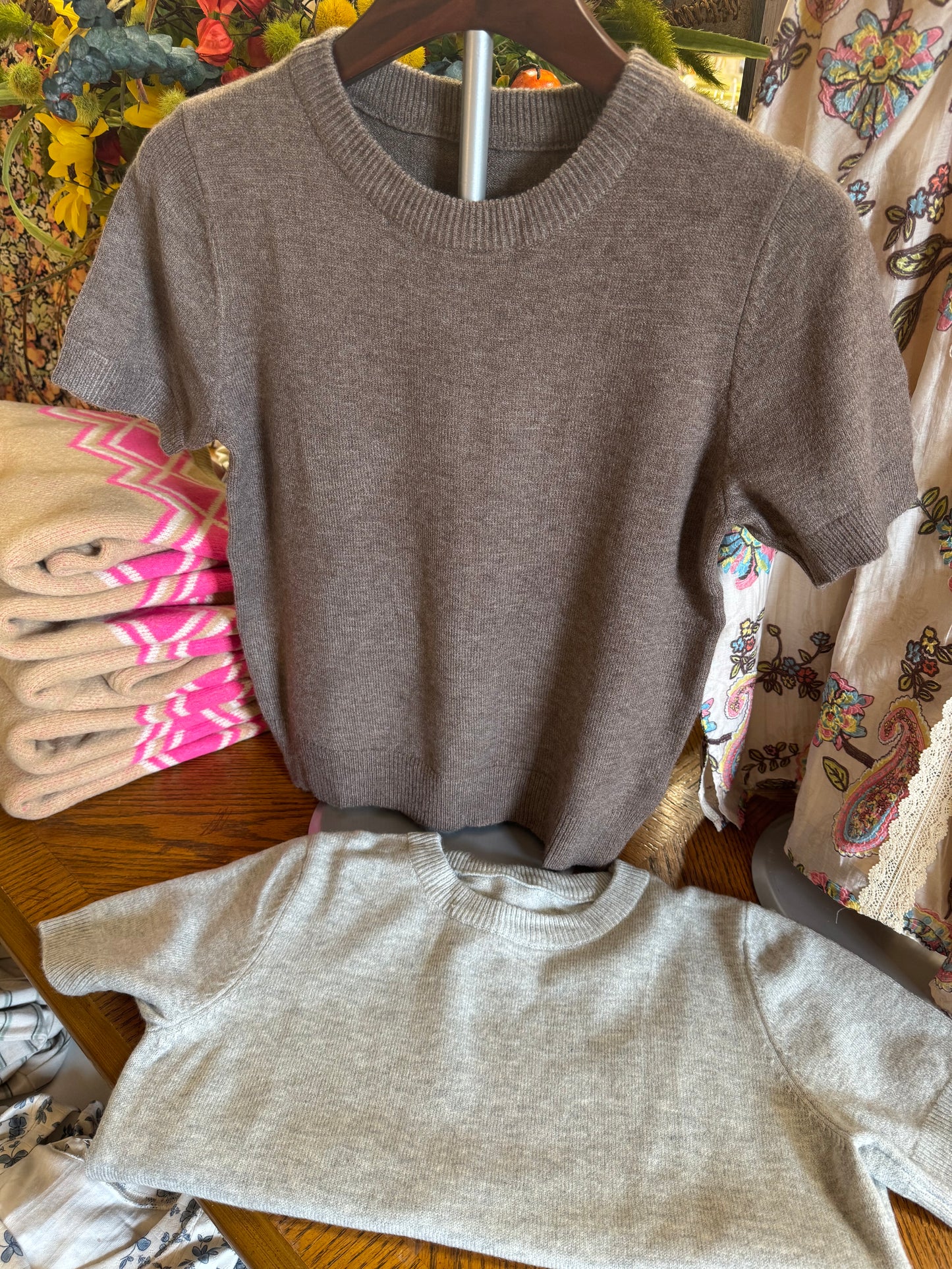 Knit Sweater Short Sleeve