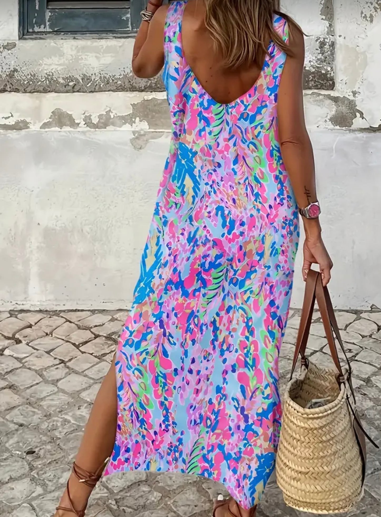 Floral print maxi dress