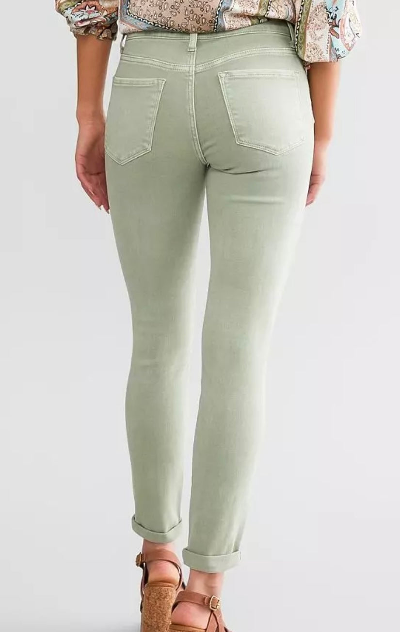 Vervet Mid Rise Skinny Sage Jeans