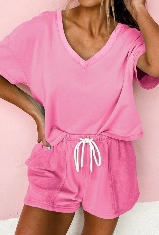 Pink Tee & Shorts Set