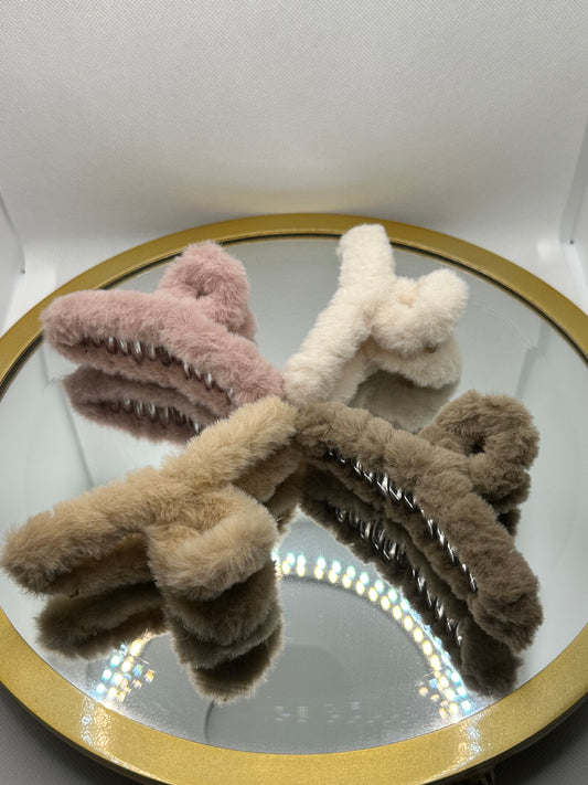 Fuzzy Hair Clip