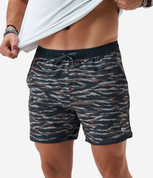 Burlebo Tiger Wetland Camo Swim Trunks