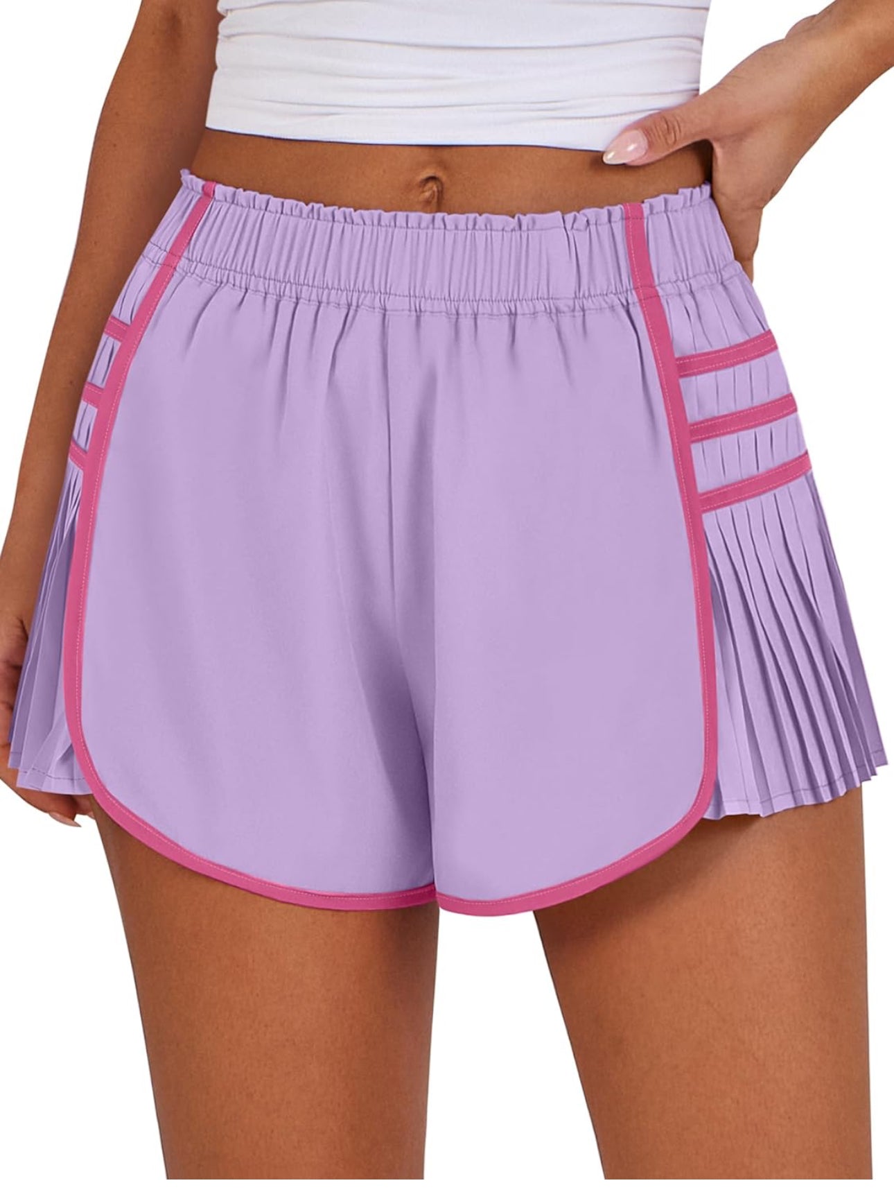 Flowy Pleated Athletic Shorts