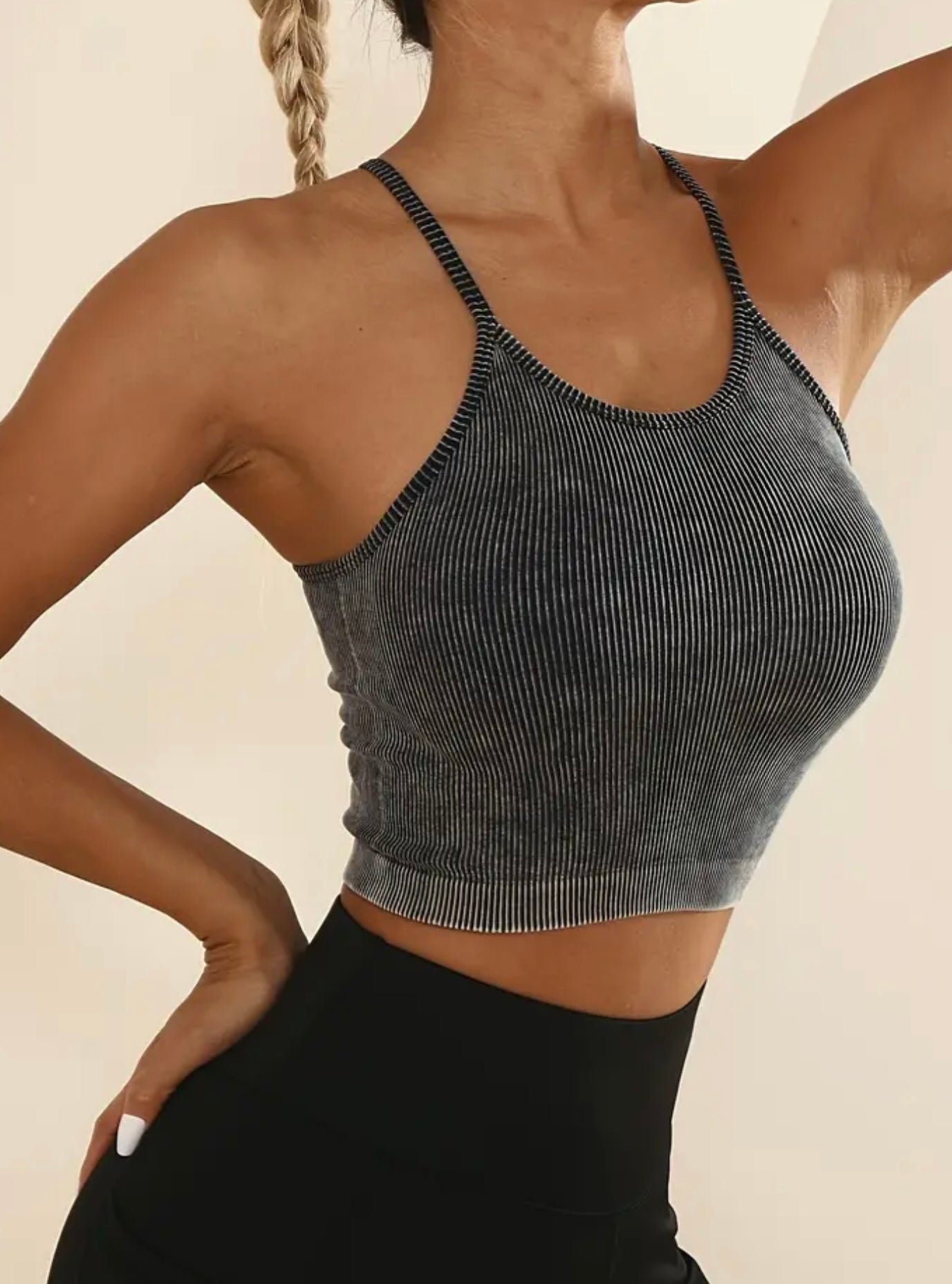 Washed Ribbed tank top