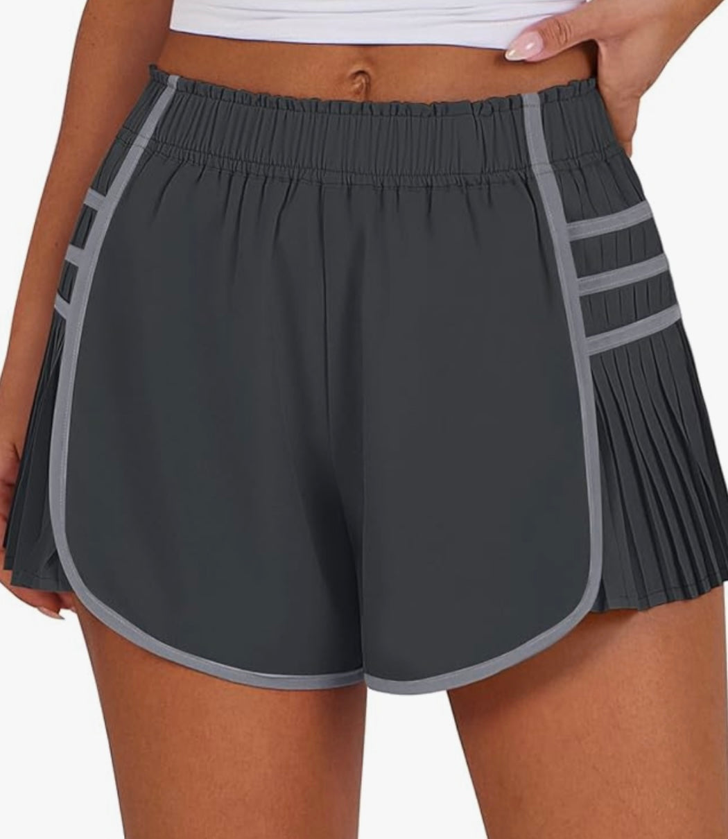 Flowy Pleated Athletic Shorts