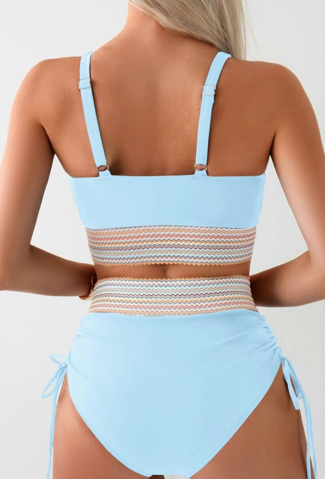 Wave Striped Bikini Set