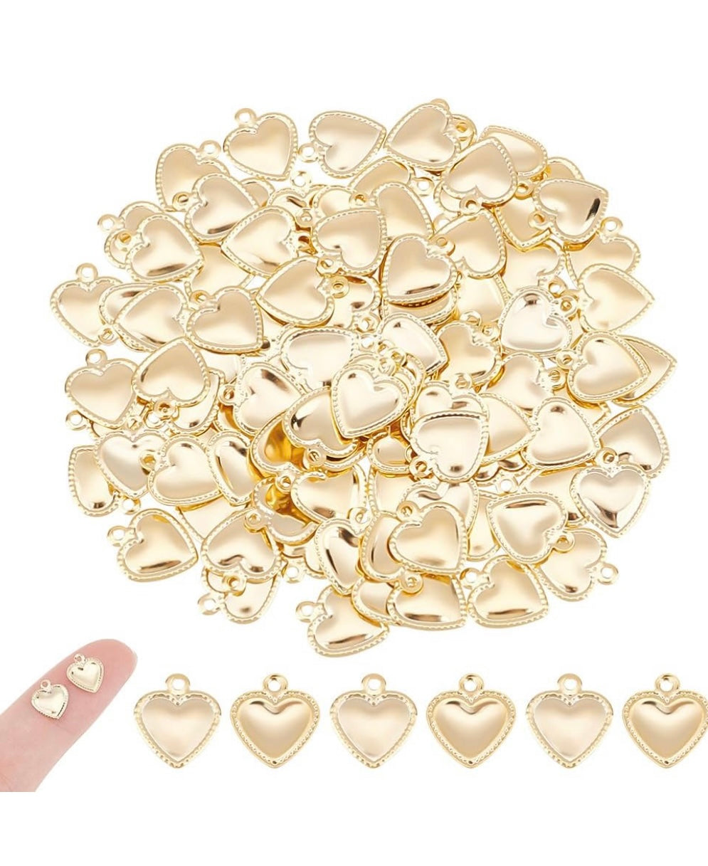 Tiny Gold Puffy Heart